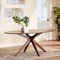 Baxton Studio Monte Mid-Century Modern Walnut Brown Finished Wood 71-Inch Oval Dining Table 180-11187-Zoro - alternate 6